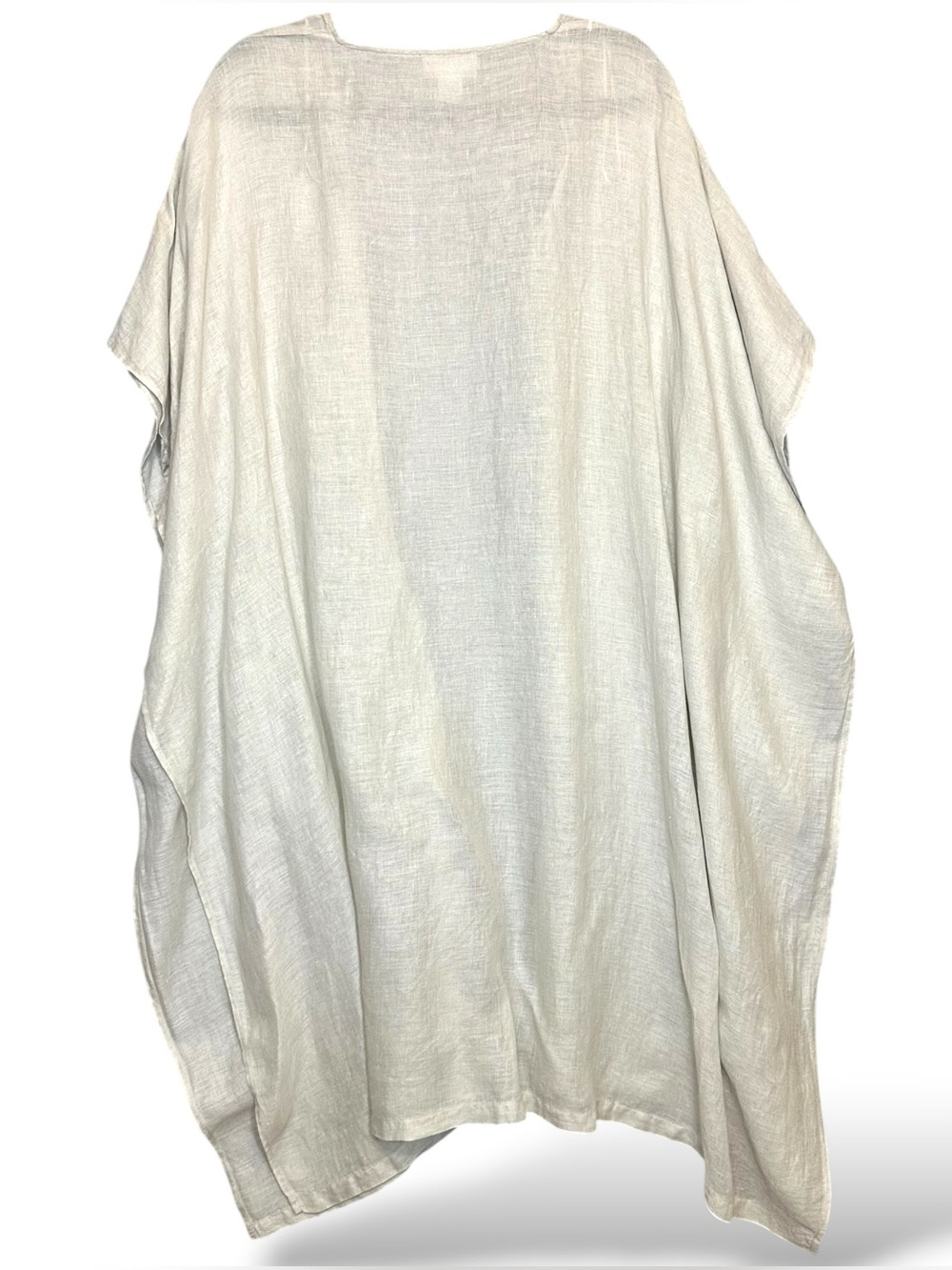 Cynthia Rowley Natural Linen Open-Front Layer, Swim Suit Cover Up - Picture 6 of 7
